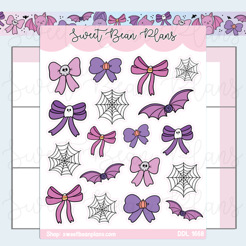 Halloween Bows Vinyl Planner Stickers | Ddl 1668