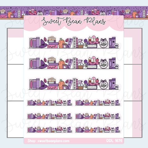 October 2026 Bookshelf Vinyl Planner Stickers | Ddl 1676