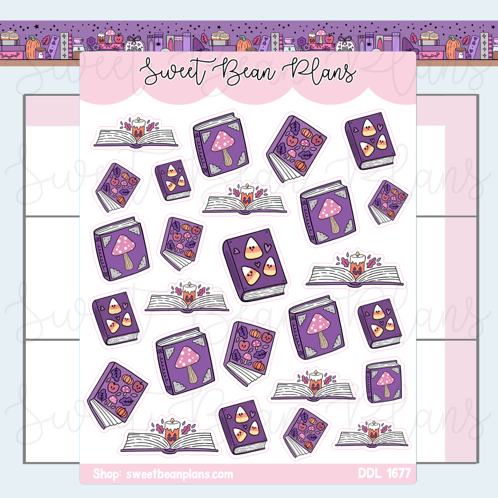 October 2026 Books Vinyl Planner Stickers | Ddl 1677