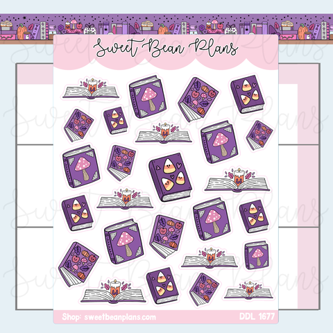 October 2026 Books Vinyl Planner Stickers | Ddl 1677