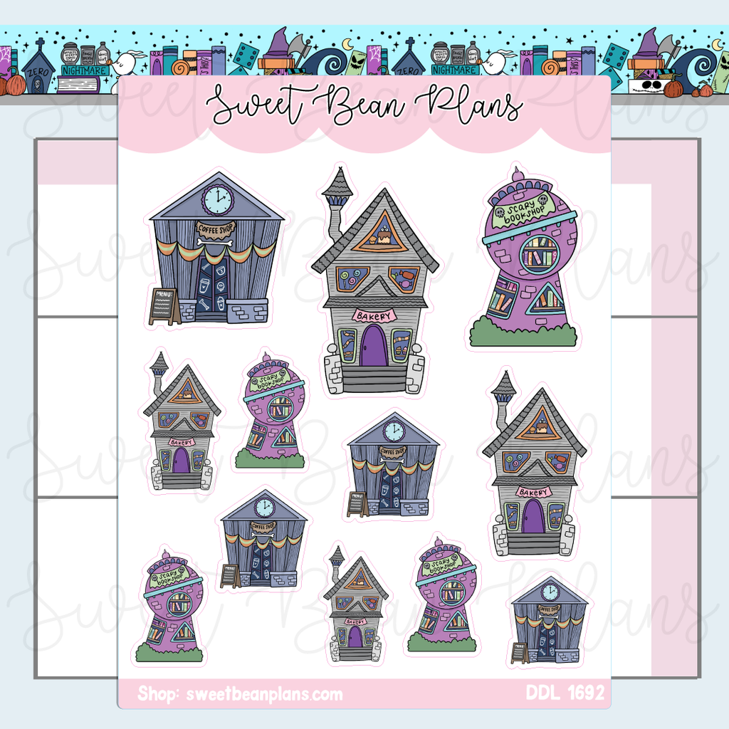 NBC Town Doodles Vinyl Planner Stickers | Ddl 1692