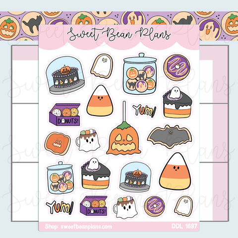 Halloween Sweets Vinyl Planner Stickers | Ddl 1697