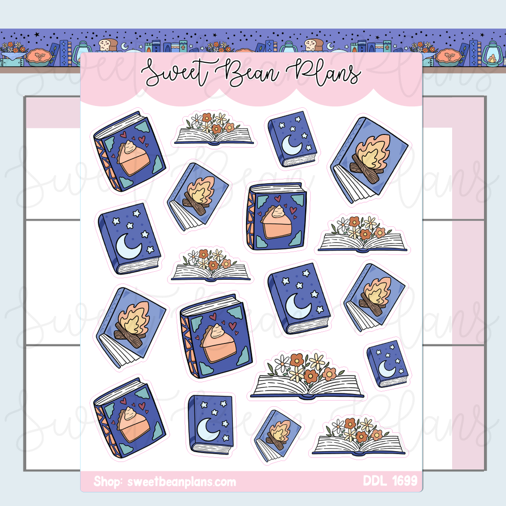 November 2026 Books Vinyl Planner Stickers | Ddl 1699