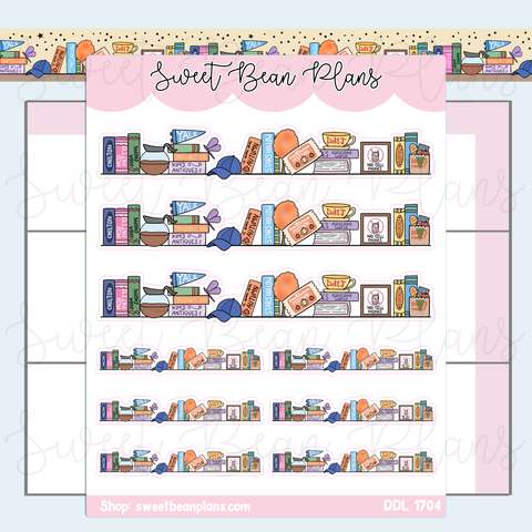 Gilmore Bookshelf Vinyl Planner Stickers | Ddl 1704