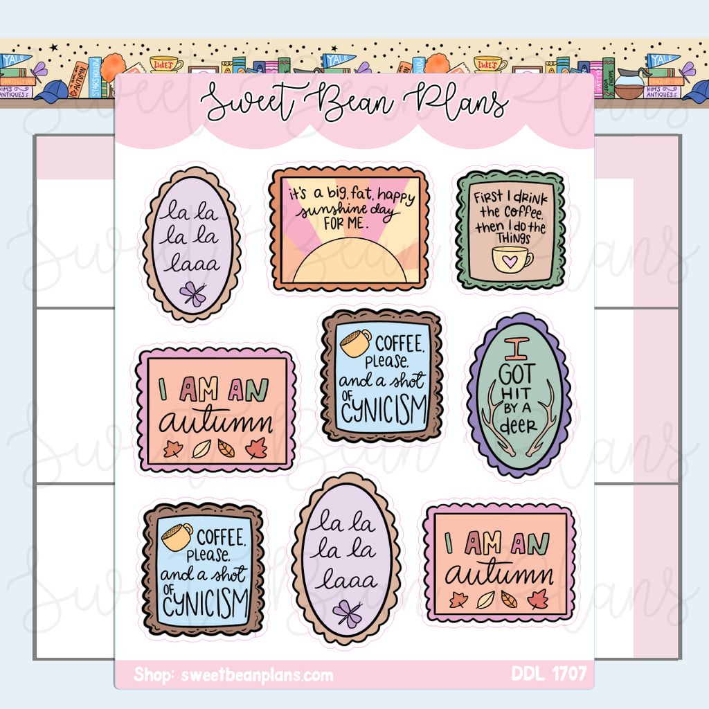 Gilmore Frames Vinyl Planner Stickers | Ddl 1707