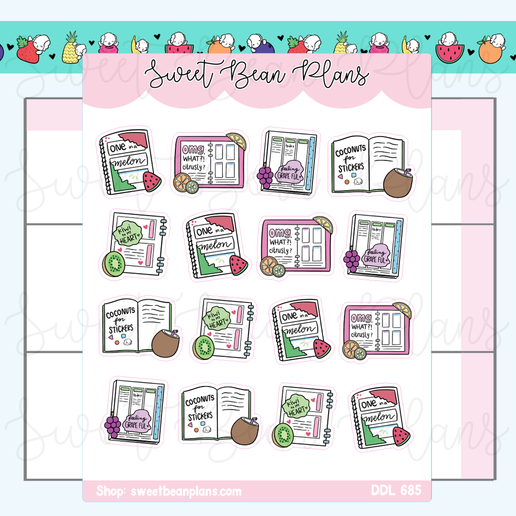 Fruity Planners Vinyl Planner Stickers | Ddl 685