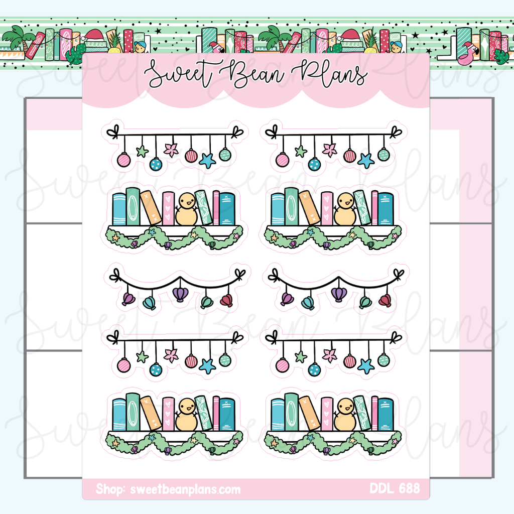 Xmas in July Banners Vinyl Planner Stickers | Ddl 688