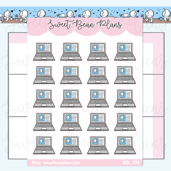 Laptop Vinyl Planner Stickers | Ddl 724 – Sweet Bean Plans