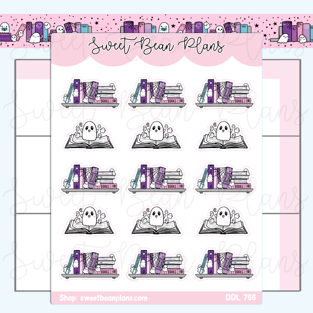 Ghost Books Vinyl Planner Stickers | Ddl 766