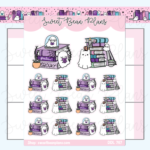 Sbooky Book Stacks Vinyl Planner Stickers | Ddl 767