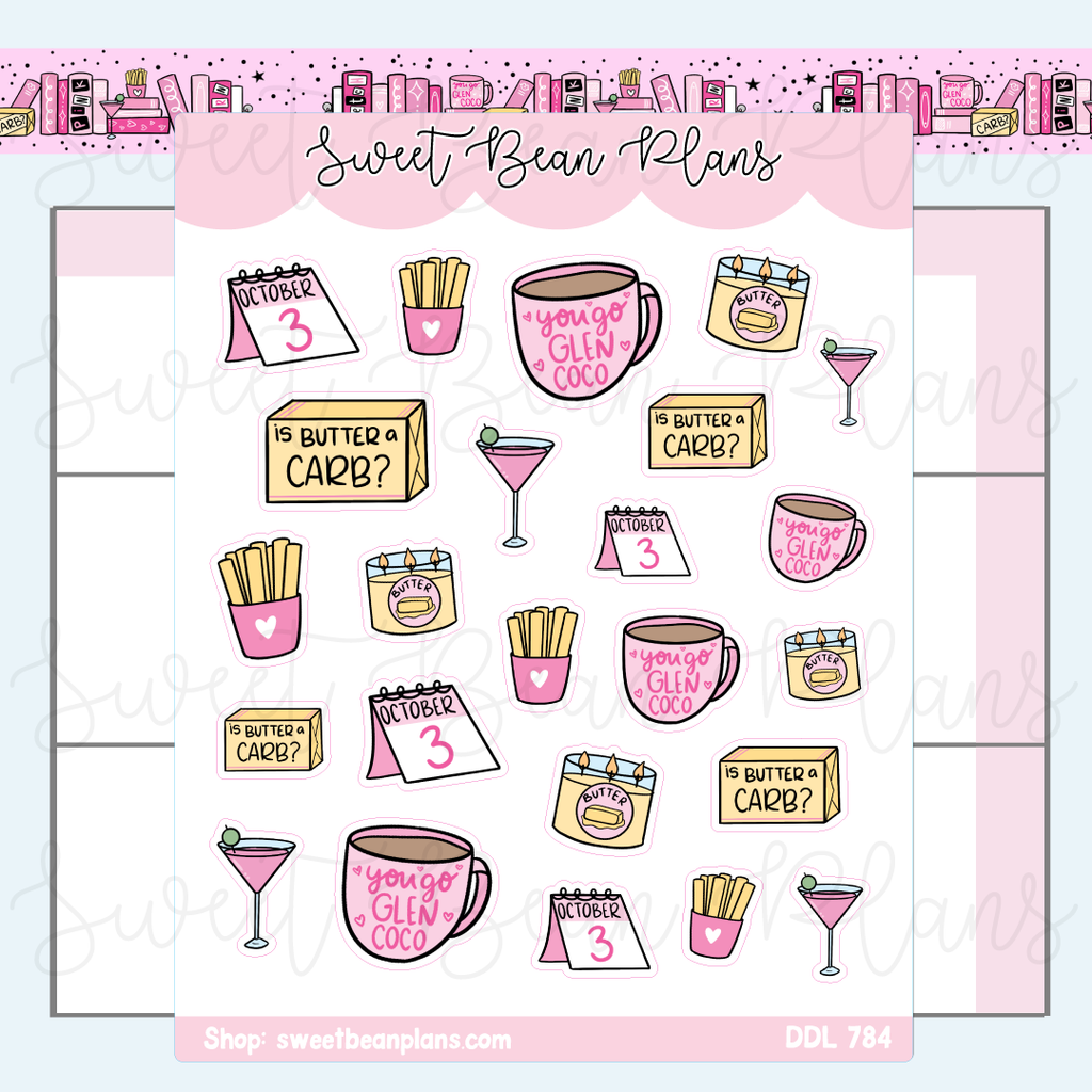 Mean Doodles Vinyl Planner Stickers | Ddl 784