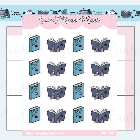 Spooky Books Vinyl Planner Stickers | Ddl 786