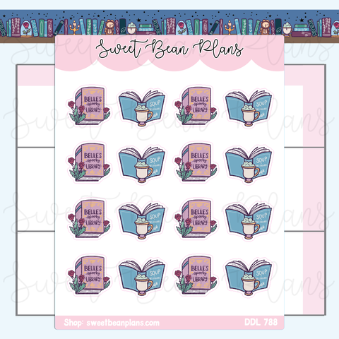 Belle's Spooky Books Vinyl Planner Stickers | Ddl 788