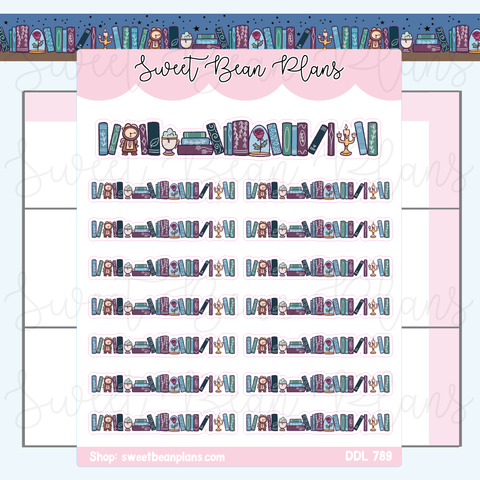 Belle's Spooky Shelf Vinyl Planner Stickers | Ddl 789