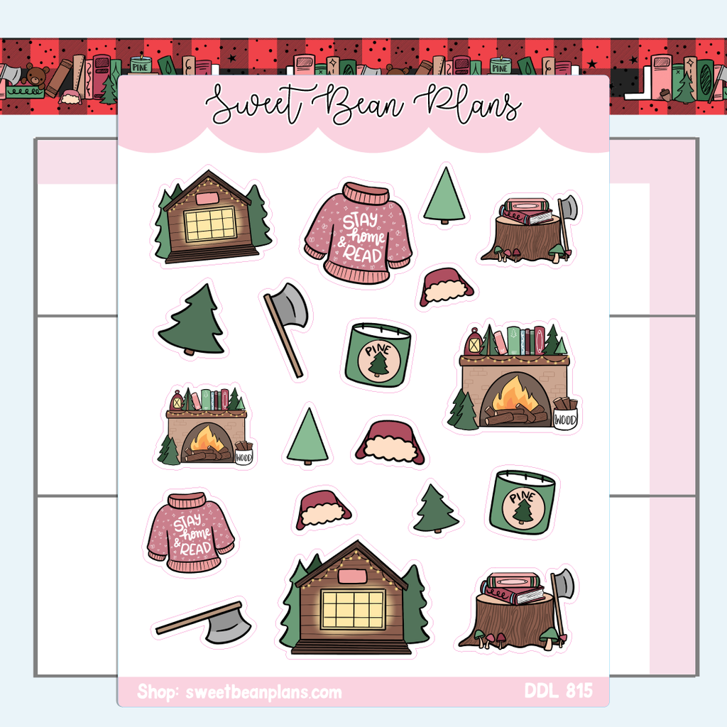 Lumberjack Doodles Vinyl Planner Stickers | Ddl 815