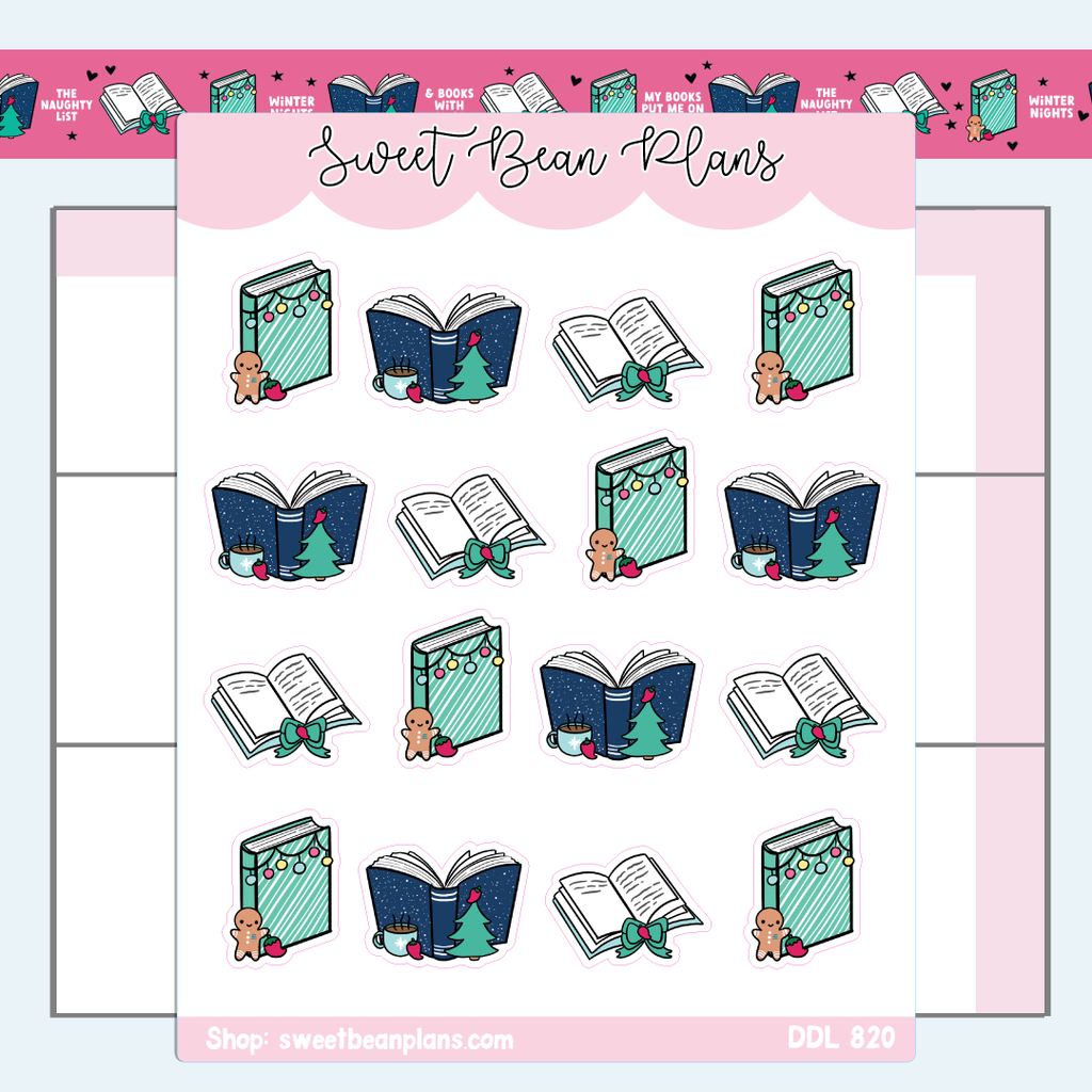 Spicy Holiday Books Vinyl Planner Stickers | Ddl 820