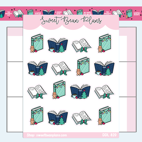 Spicy Holiday Books Vinyl Planner Stickers | Ddl 820
