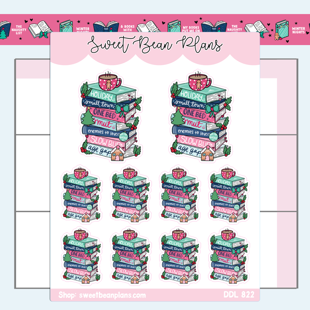 Holiday Romance Tropes Vinyl Planner Stickers | Ddl 822