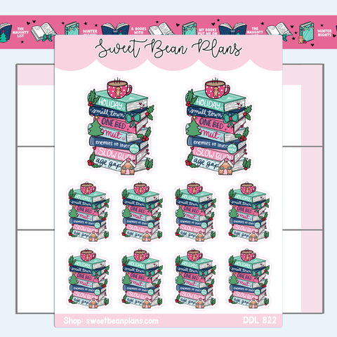 Holiday Romance Tropes Vinyl Planner Stickers | Ddl 822
