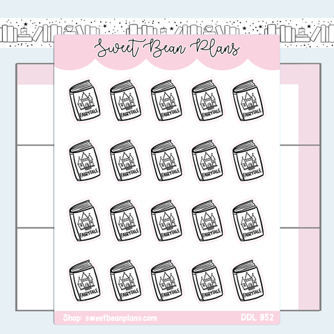 Fairytale Book Icons Vinyl Planner Stickers | Ddl 952