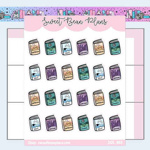 Space Land Books Vinyl Planner Stickers | Ddl 965