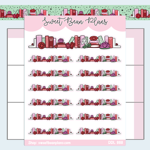 July 2024 Bookshelf Vinyl Planner Stickers | Ddl 988