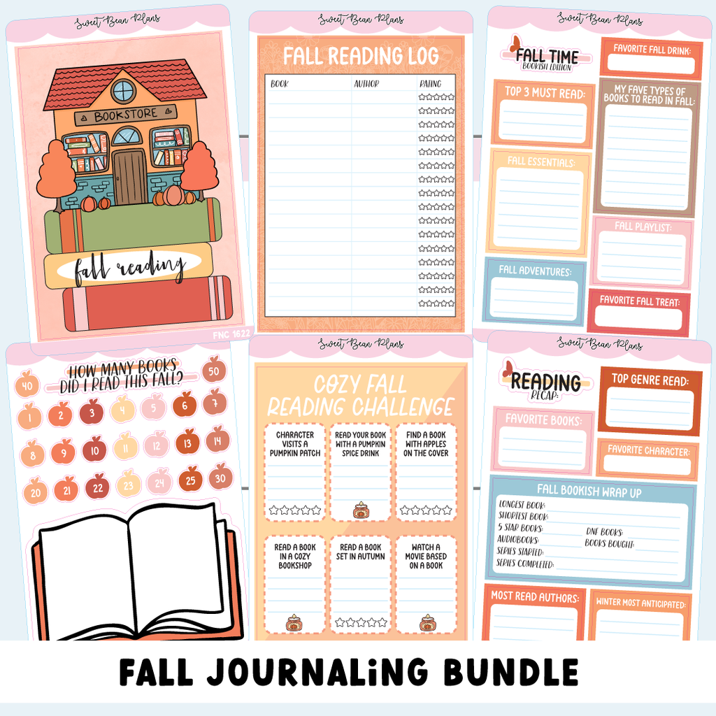 Fall READING Journal Bundle (6 Pages)