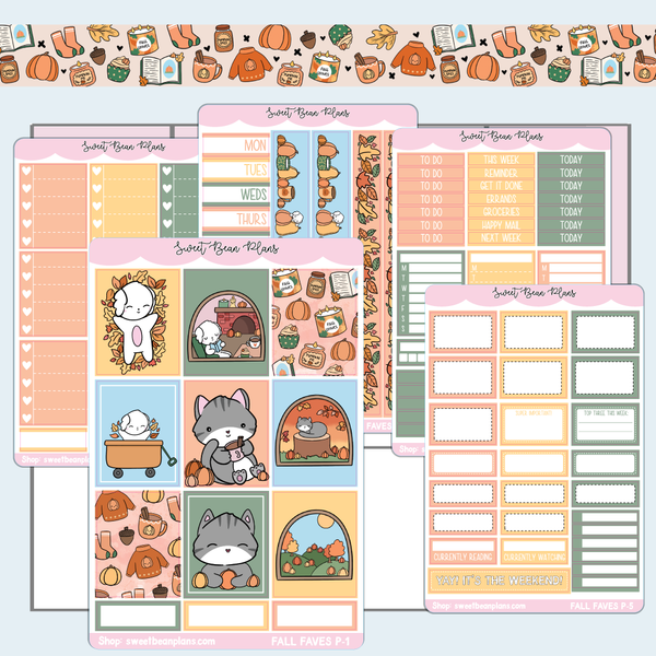 Fall Favorites Kit Vinyl Planner Stickers