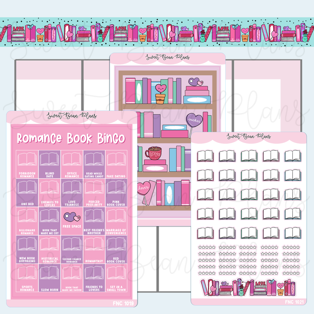 Romance Book Bingo Journaling Sticker Bundle