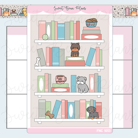 Dog Lover Bookshelf Vinyl Planner Stickers | Fnc 1053