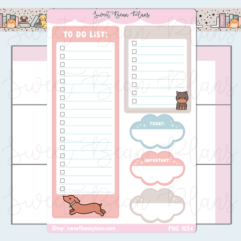 Dog Lover Functional Vinyl Planner Sticker | Fnc 1054