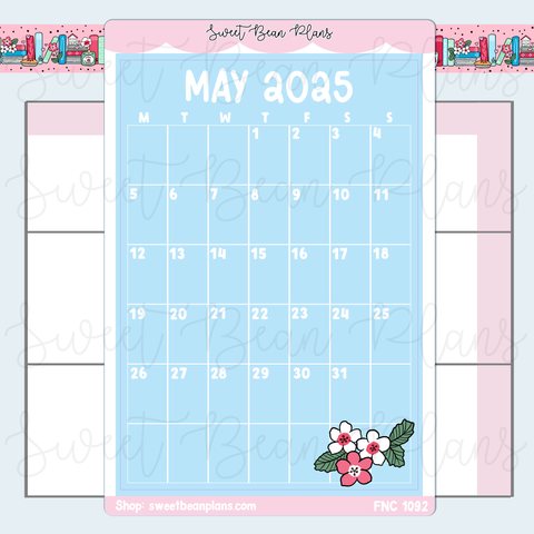 May 2025 Calendar Vinyl Planner Stickers | Fnc 1092