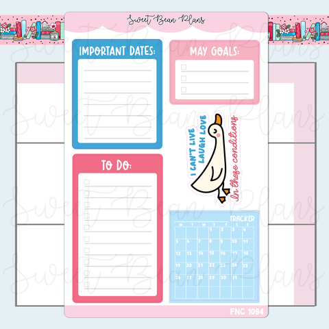May Functionals 2025 Vinyl Planner Stickers | Fnc 1094