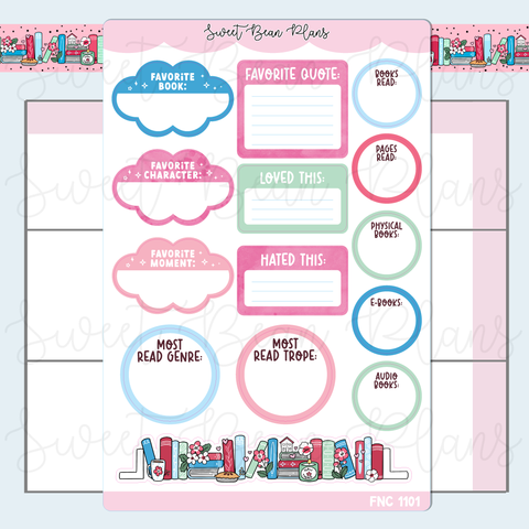 May Reading Favorites 2025 Vinyl Planner Stickers | Fnc 1101