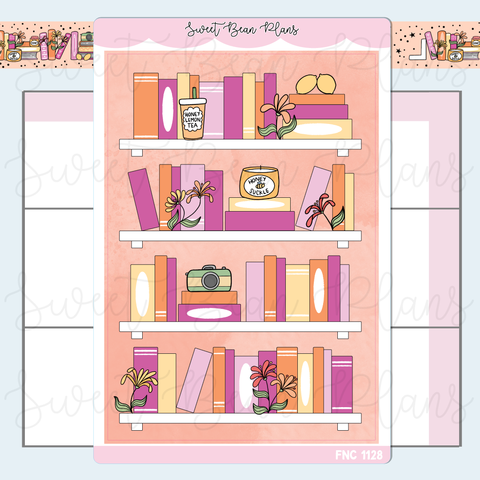 June Bookshelf 2025 Vinyl Planner Stickers | Fnc 1128