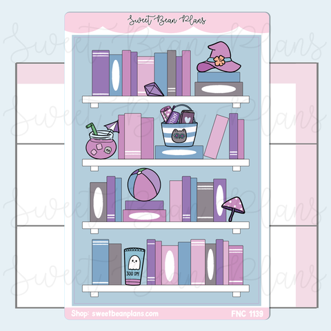 Summer Witch Bookshelf Vinyl Planner Stickers | Fnc 1139