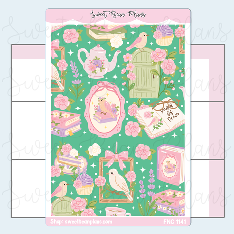 Garden Bookish Large Vinyl Planner Stickers | Fnc 1141