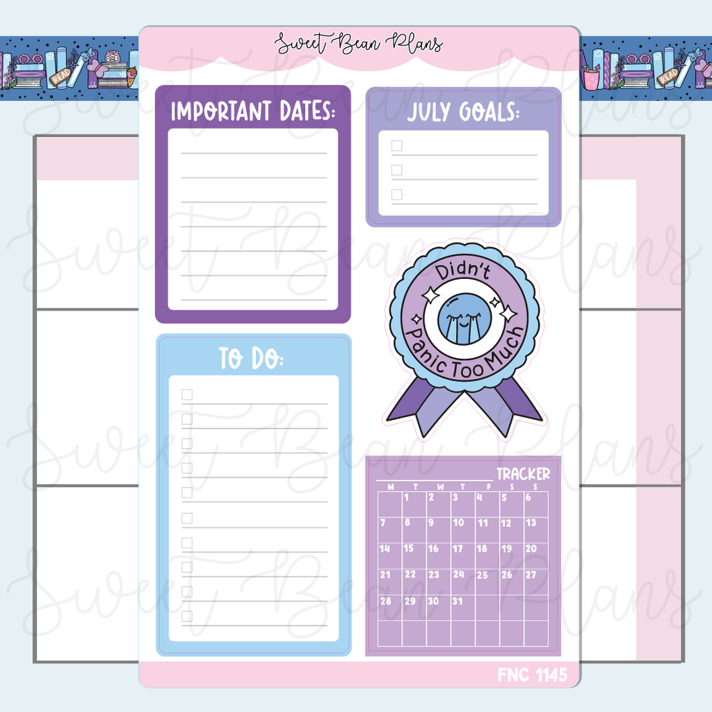 July Functionals 2025 Vinyl Planner Stickers | Fnc 1145