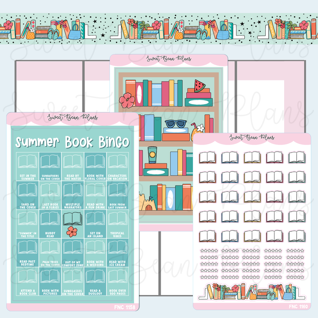 Summer Book Bingo 2025 Journaling Sticker Bundle