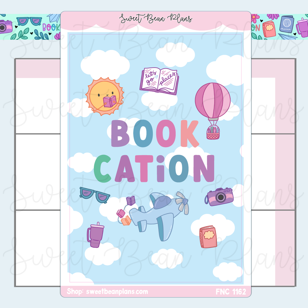 Bookcation Large Vinyl Planner Sticker | Fnc 1162