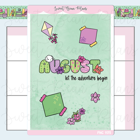 August Cover Page Vinyl Planner Stickers | Fnc 1175