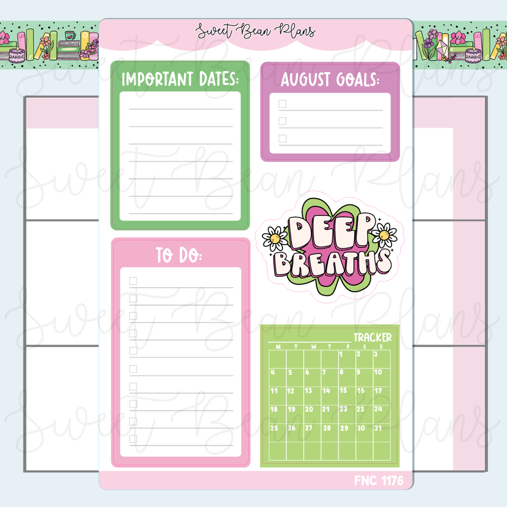 August Functionals 2025 Vinyl Planner Stickers | Fnc 1176