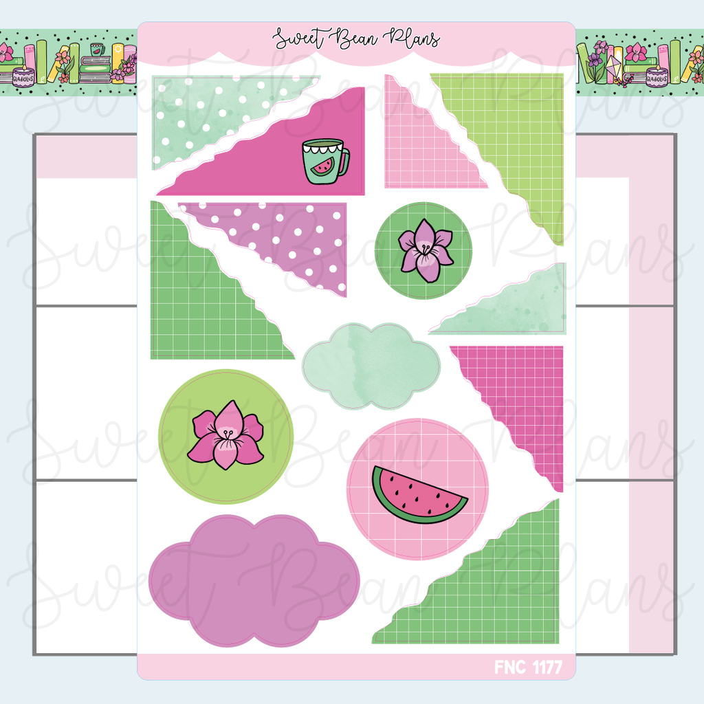 August Journal Deco 2025 Vinyl Planner Stickers | Fnc 1177