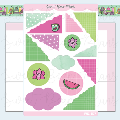 August Journal Deco 2025 Vinyl Planner Stickers | Fnc 1177