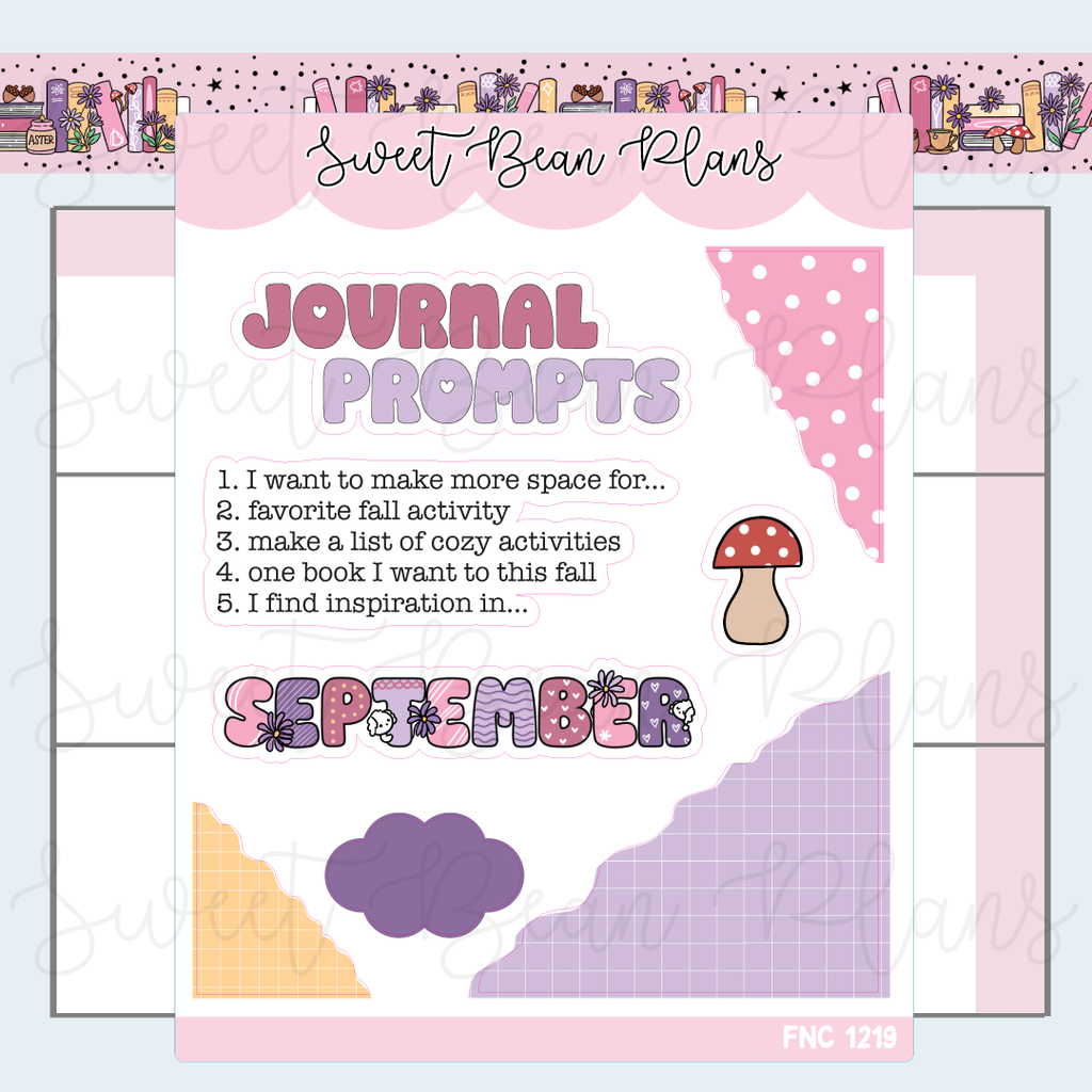 September Prompts 2025 Vinyl Planner Stickers | Fnc 1219