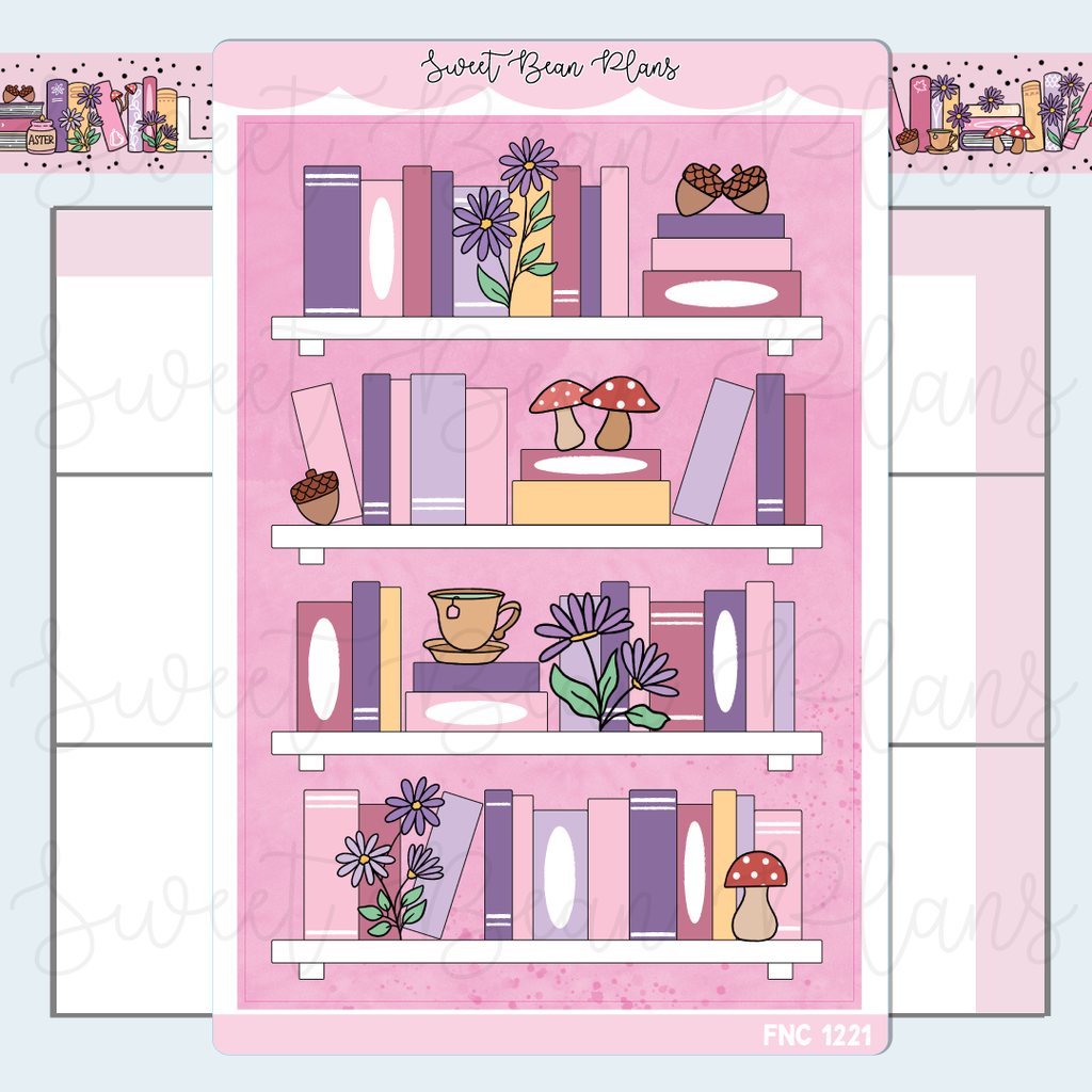 September Bookshelf 2025 Vinyl Planner Stickers | Fnc 1221