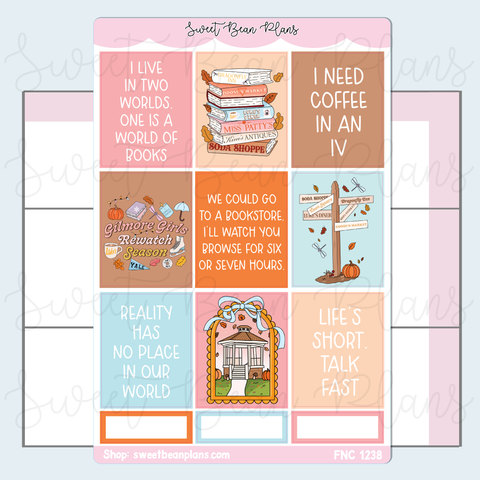 Stars Hollow Full Box Vinyl Planner Stickers | Fnc 1238