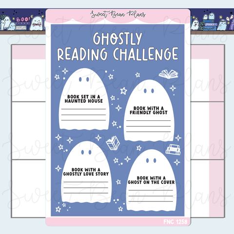 Ghost Reading Challenge Vinyl Planner Stickers | Fnc 1258
