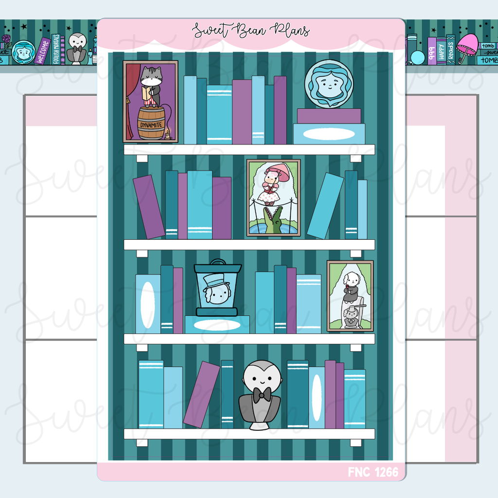 Foolish Bookshelf Large Vinyl Planner Stickers | Fnc 1266