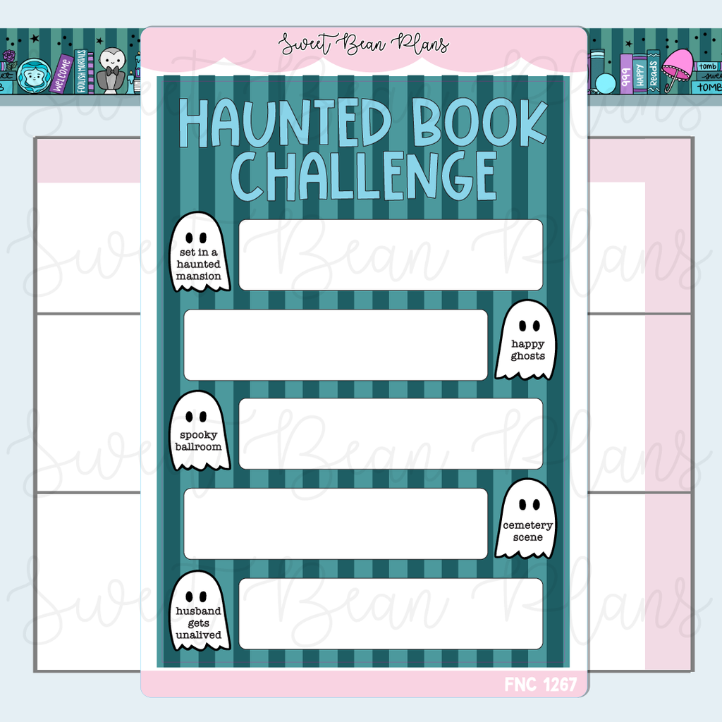 Haunted Reading Challenge Vinyl Planner Stickers | Fnc 1267